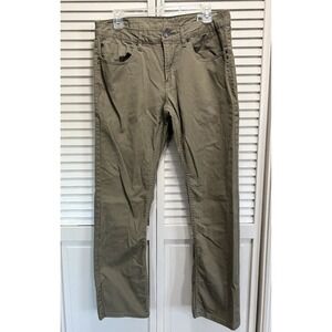 Buffalo Sam X Brown Slim Straight Leg Denim Jeans Size 32x30‎ Low Rise Zip